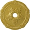 Ekena Millwork Attica with Rose Ceiling Medallion (Canopies up to 4 1/2"), 26"OD x 3 3/4"ID x 1 1/2"P, Rich Gold CM26ATRGS - alternate 1